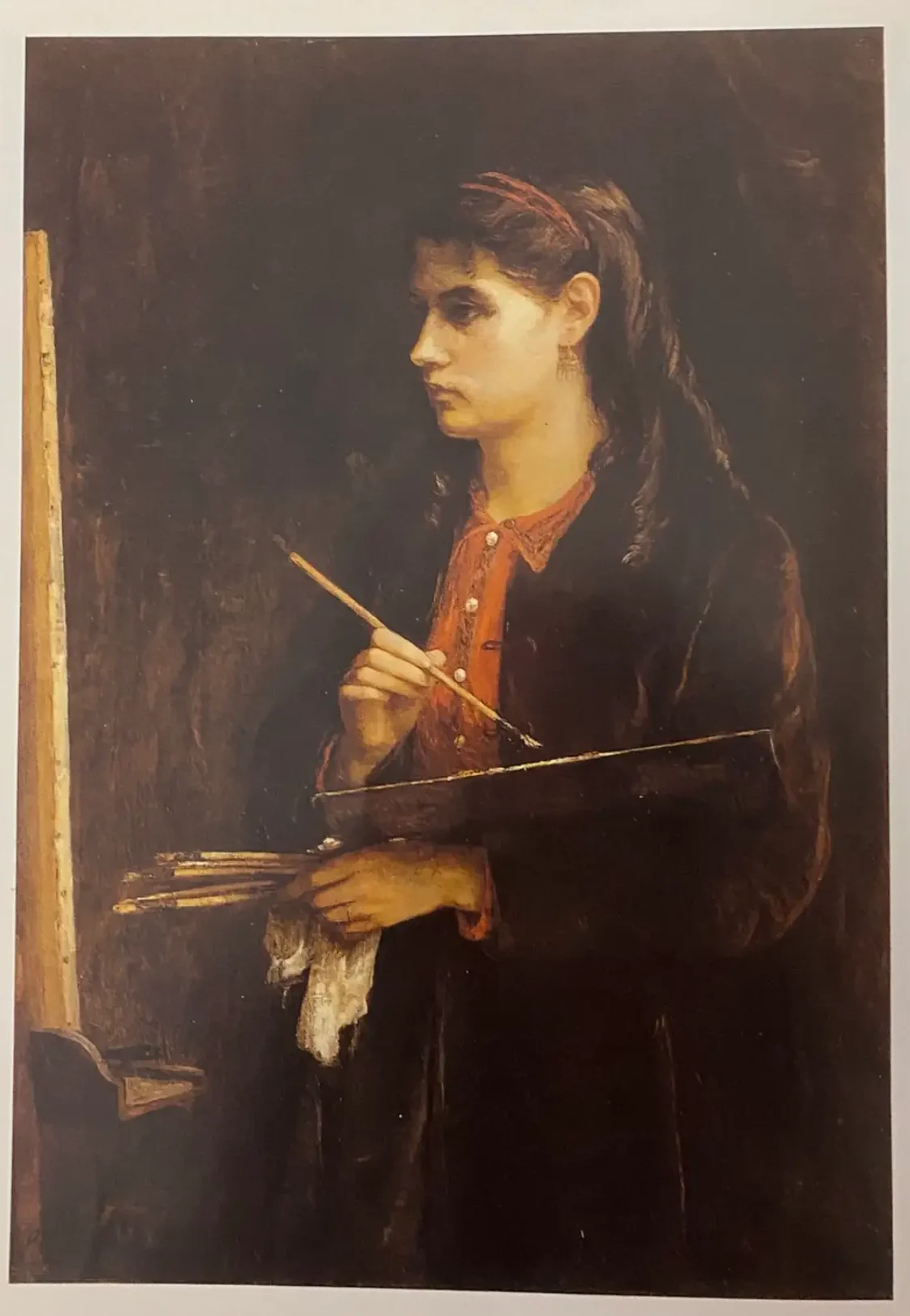 エドマ・モリゾ「ベルト・モリゾの肖像画」　1865年