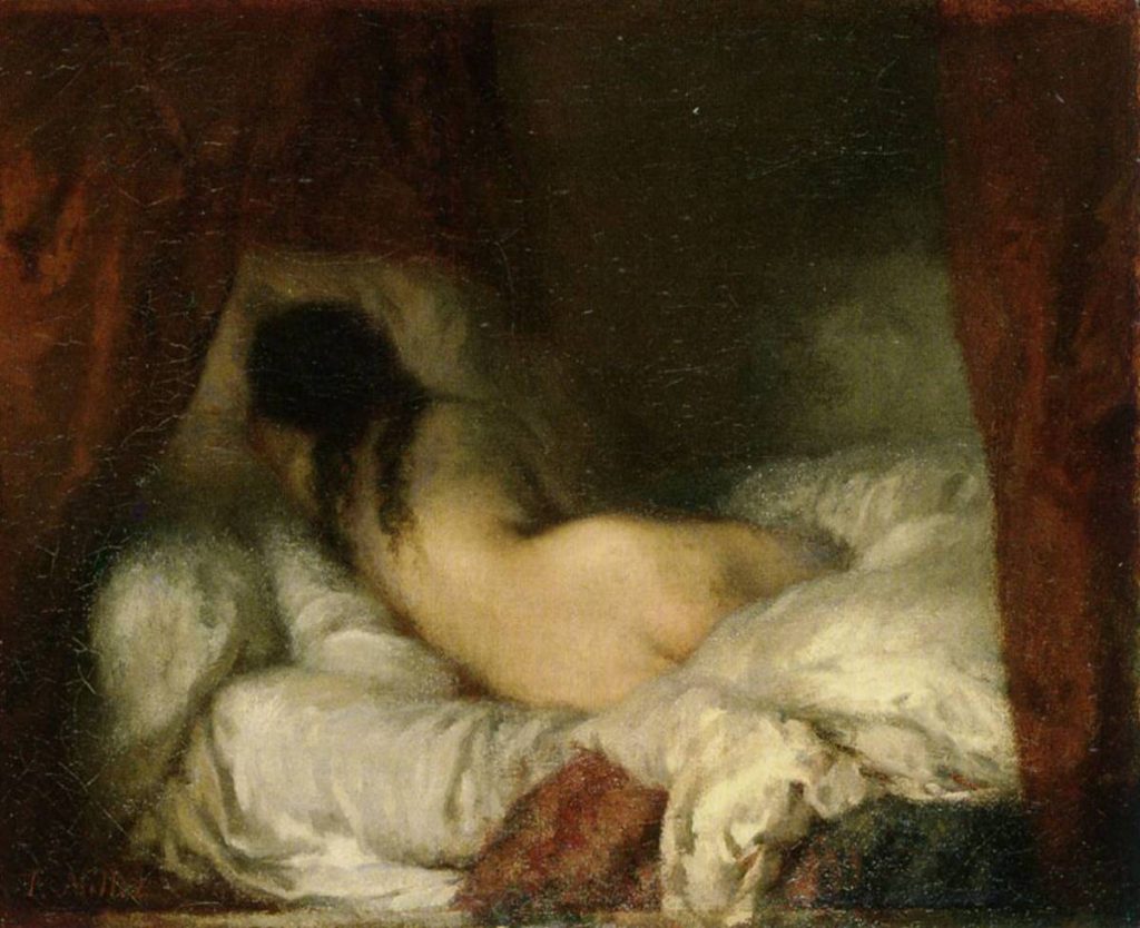 ミレー《横たわる裸婦》1844-45年©︎Wikipedia