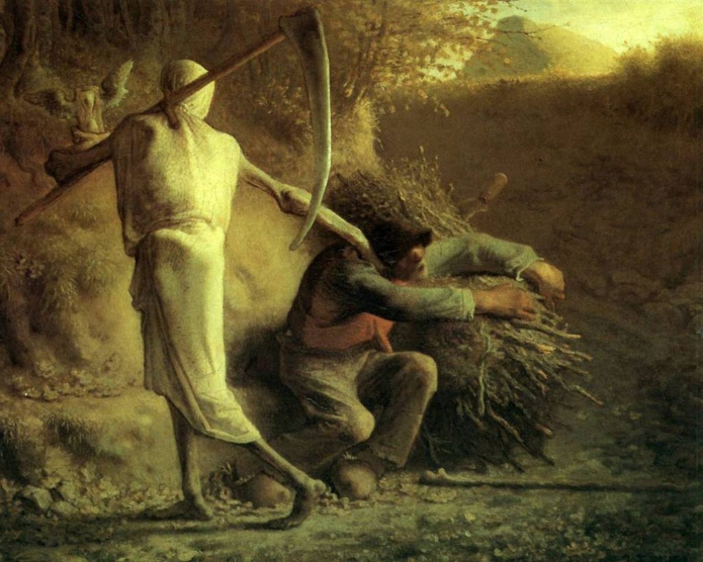 ミレー《死と木こり》1858-59©︎Wikipedia